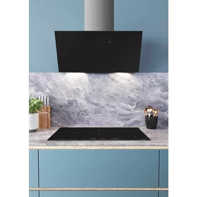 Smeg KICV90BL2 90cm Island Cooker Hood - Black
