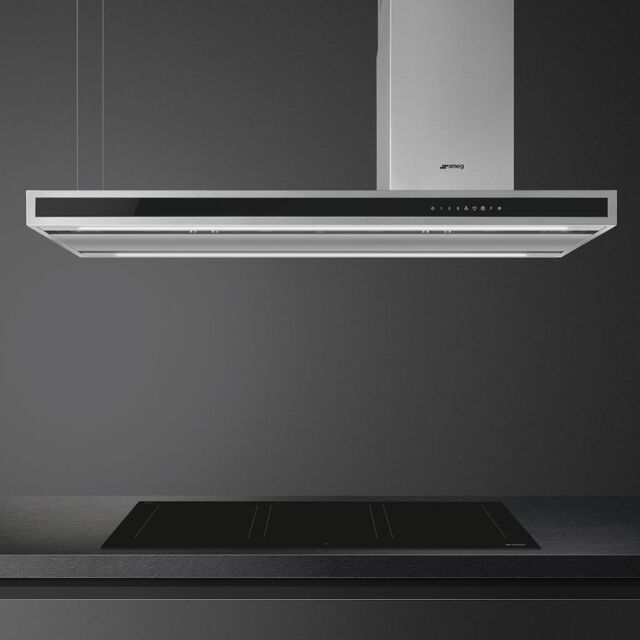 Smeg KLTI12L4X 120cm Alta Island Hood in Stainless Steel Auto Vent 2.0