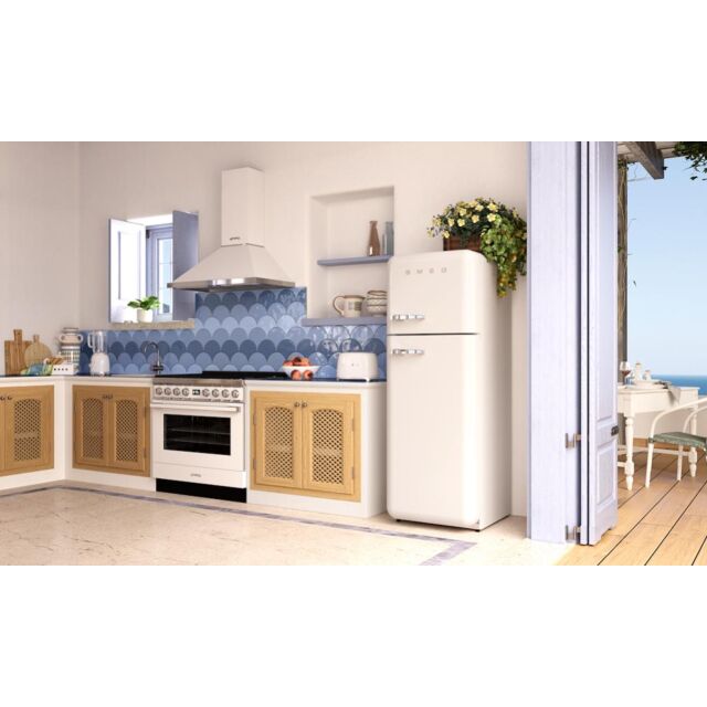 Smeg KPF9WH 90cm Portofino Chimney Hood, White