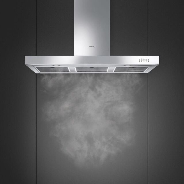 Smeg KS110XE 110cm Symphony Chimney Hood, Stainless Steel