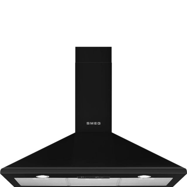 Smeg KSED95NEE 90cm Chimney Hood, Black