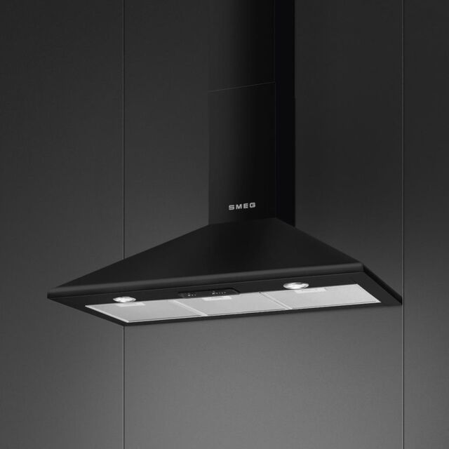 Smeg KSED95NEE 90cm Chimney Hood, Black