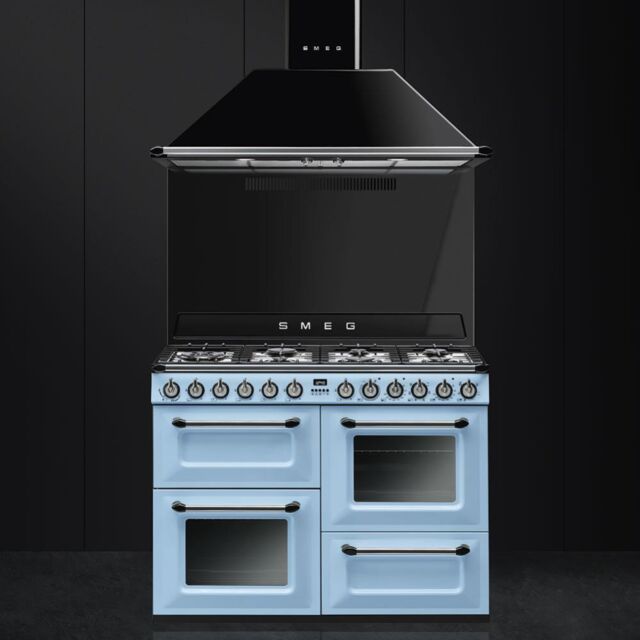 Smeg KT110BLE 110cm Victoria Chimney Hood, Black