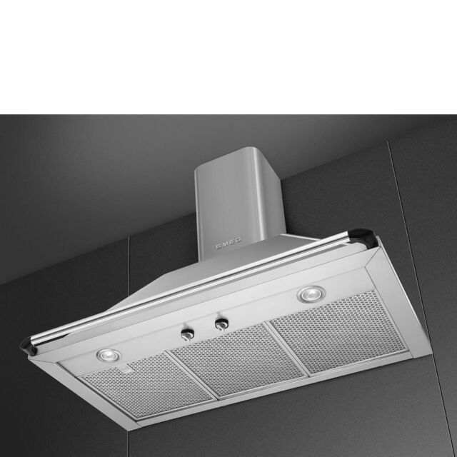 Smeg KTR90XE 90cm Victoria Chimney Hood, Stainless Steel