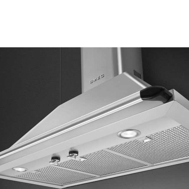 Smeg KTR90XE 90cm Victoria Chimney Hood, Stainless Steel