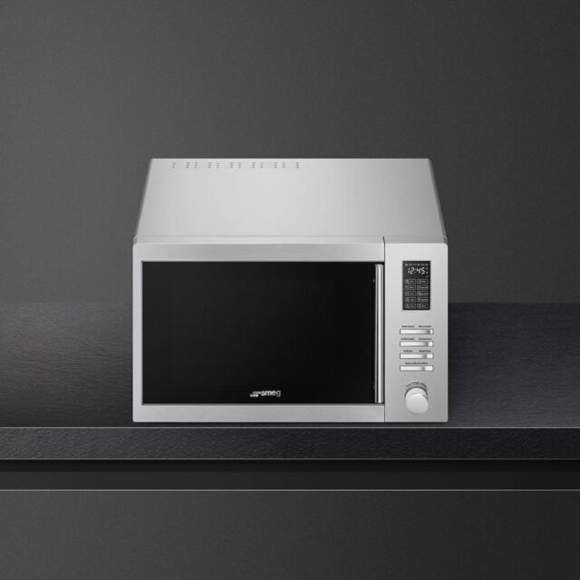 Smeg MOE34CXIUK 34 Litre Freestanding Combination Microwave in Stainless Steel