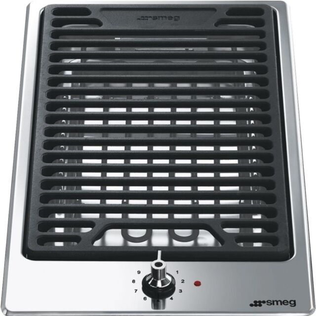 Smeg PGF30B 31cm Domino Classic Lava Stone Grill