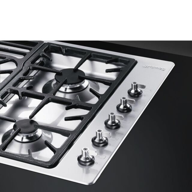 Smeg PGF95-4 87cm Classic Gas Hob, Stainless Steel