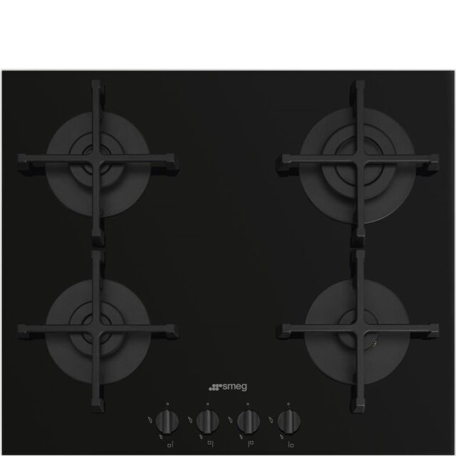 Smeg PV264B 60cm Gas on Glass Hob, Black