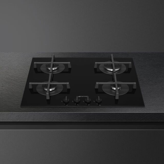 Smeg PV264B 60cm Gas on Glass Hob, Black
