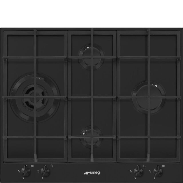 Smeg PX364LMB 60cm Classic Gas Hob, Matte Black