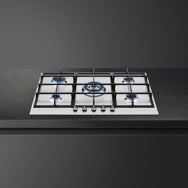 Smeg PX375 73cm Classic Gas Hob, Stainless Steel