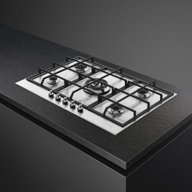 Smeg PX375 73cm Classic Gas Hob, Stainless Steel