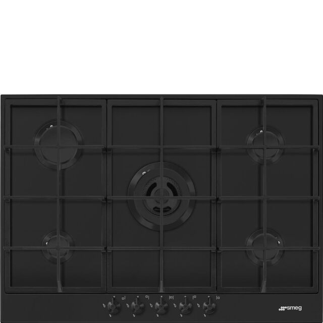 Smeg PX375MB 75cm Classic Gas Hob, Matte Black