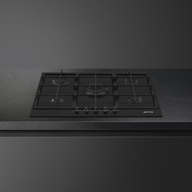 Smeg PX375MB 75cm Classic Gas Hob, Matte Black
