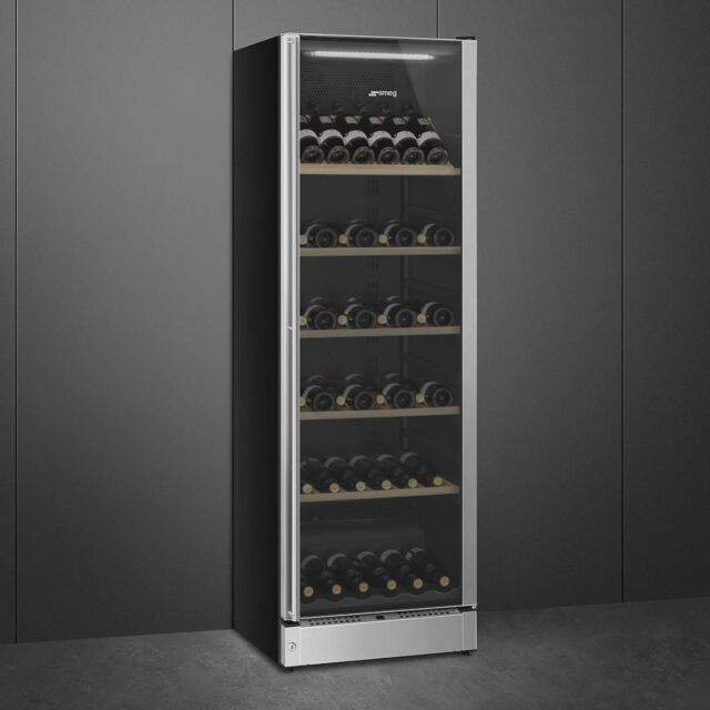 Smeg SCV115G Freestanding Wine Cooler - Glass