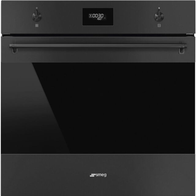 Smeg SFP6301TVN 60cm Classic Pyrolytic Single Oven, Matte Black
