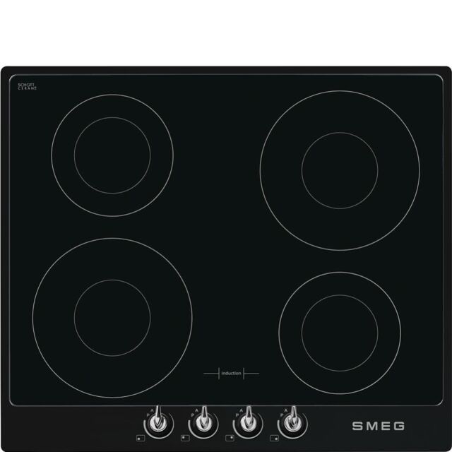 Smeg SI964NM 60cm Victoria Induction Hob with Black Frame