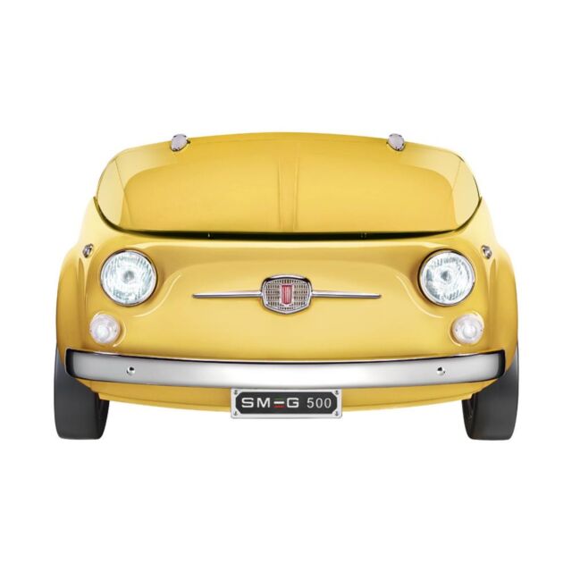 Smeg SMEG500G 50s Retro Style FIAT 500 Refrigerator, Yellow