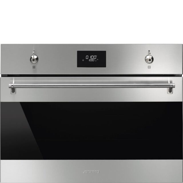 Smeg SO4301M1X 45cm Classic Combi Microwave, Stainless Steel