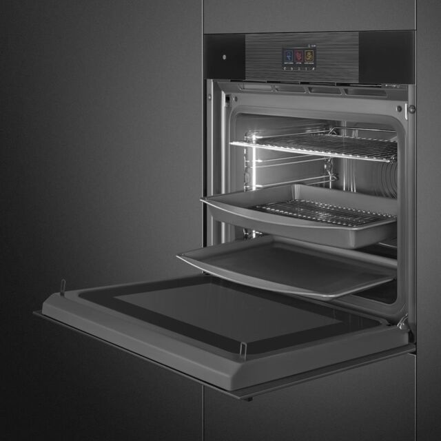 Smeg SO6104APB3 60cm Linea Omnichef Single Oven, Black