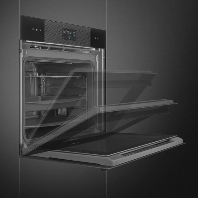 Smeg SOP6102S2PB3 60cm Linea Pyrolytic SteamOne Oven, Black
