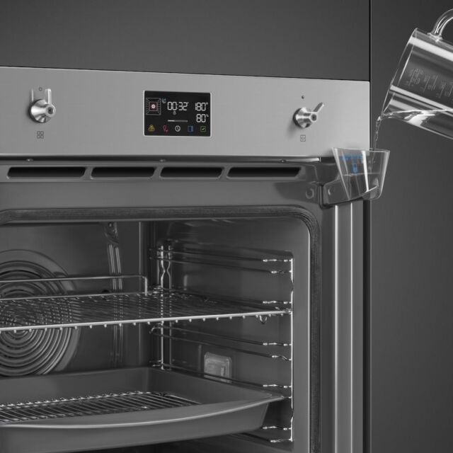 Smeg SOP6302S2PX 60cm Classic SteamOne Single Oven, Stainless Steel