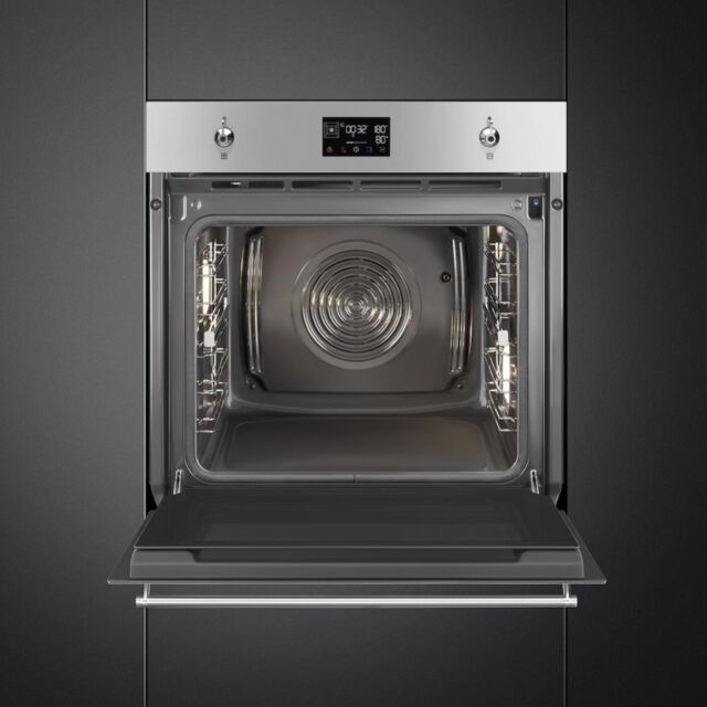 Smeg SOP6302S2PX 60cm Classic SteamOne Single Oven, Stainless Steel