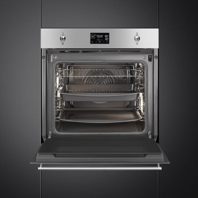 Smeg SOP6302S2PX 60cm Classic SteamOne Single Oven, Stainless Steel
