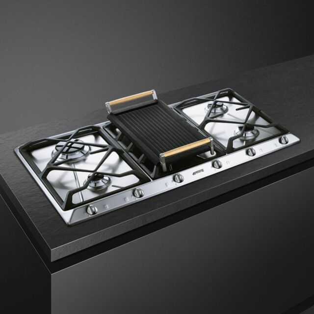 Smeg SRV596GH5 89cm Cucina Gas Hob, Stainless Steel