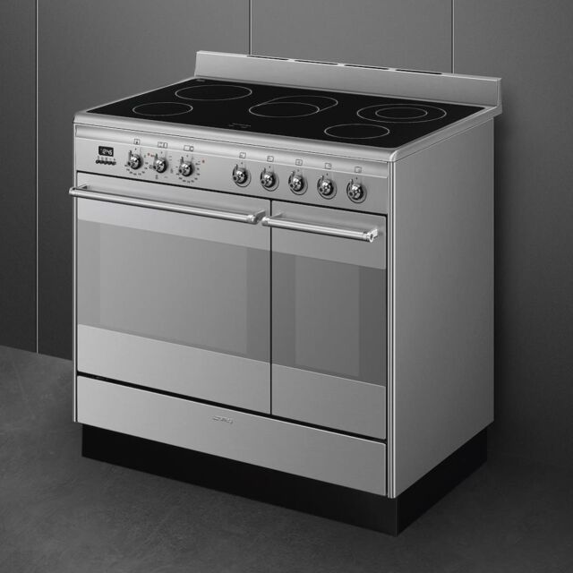 Smeg SUK92CMX9 90cm Concert Electric Range Cooker, Stainless Steel