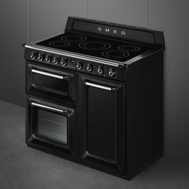 Smeg TR103IBL2 100cm Victoria Electric Range Cooker, Black