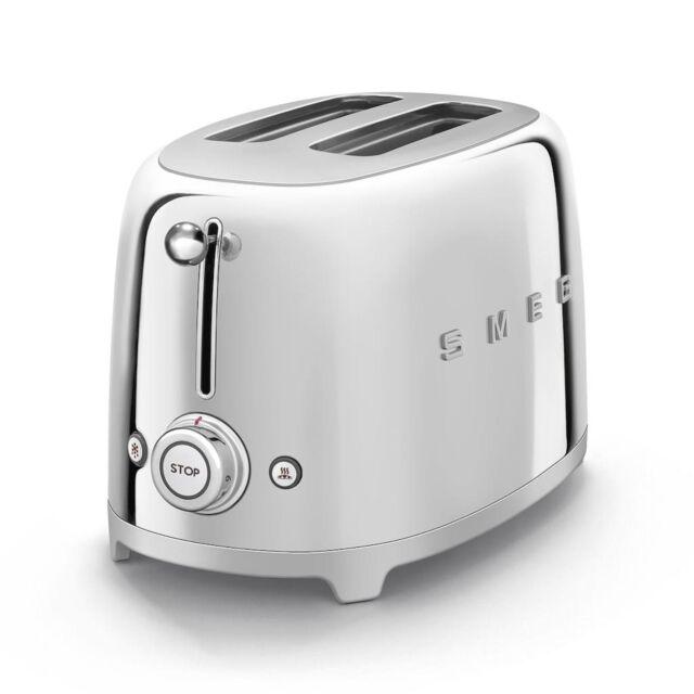 Smeg TSF01SSUK Toaster, Chrome