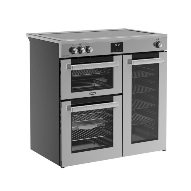Belling RCA COOKCENTRE 90Ei 90cm Electric Induction Touch Range Cooker - Stainless Steel