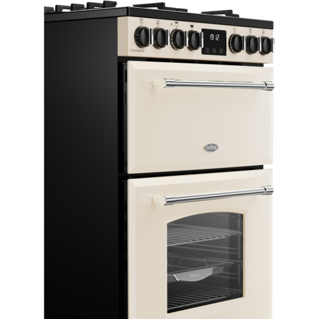 Belling MRA FARMHOUSE 60cm Dual Fuel Cooker with Double Oven - Cream