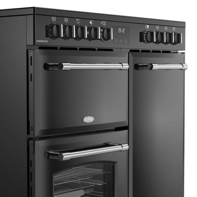 Belling RCA FARMHOUSE 90E 90cm Electric Ceramic Range Cooker - Black