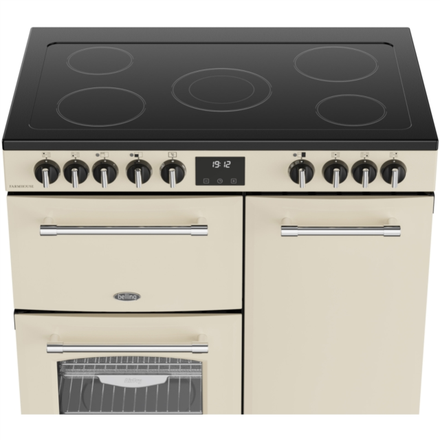 Belling RCA FARMHOUSE 90E 90cm Electric Ceramic Range Cooker - Cream