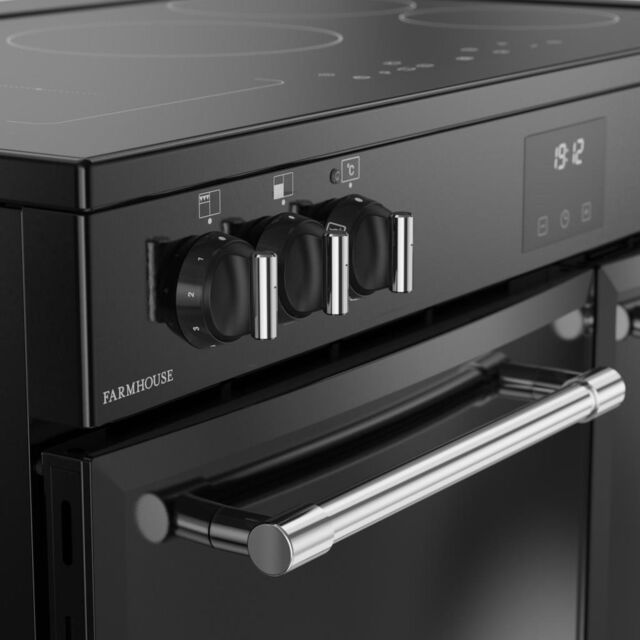 Belling RCA FARMHOUSE 90Ei 90cm Electric Induction Touch Range Cooker - Black