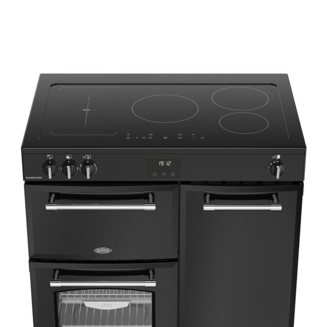 Belling RCA FARMHOUSE 90Ei 90cm Electric Induction Touch Range Cooker - Black