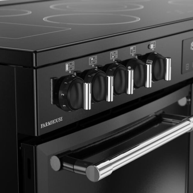 Belling RCA FARMHOUSE 100E 100cm Electric Ceramic Range Cooker - Black
