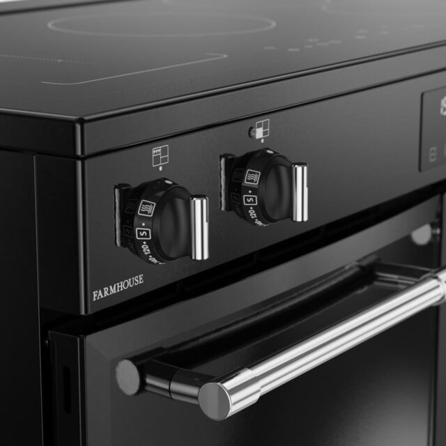 Belling RCA FARMHOUSE 100Ei 100cm Electric Induction Touch Range Cooker - Black