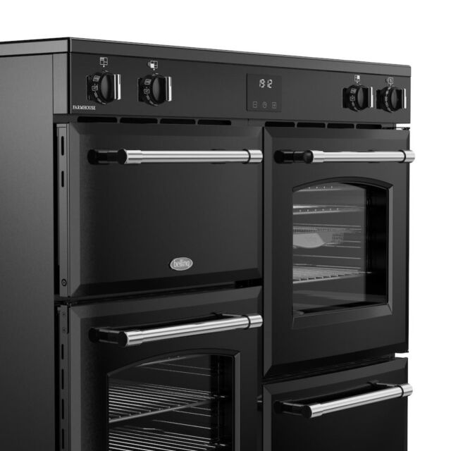 Belling RCA FARMHOUSE 100Ei 100cm Electric Induction Touch Range Cooker - Black
