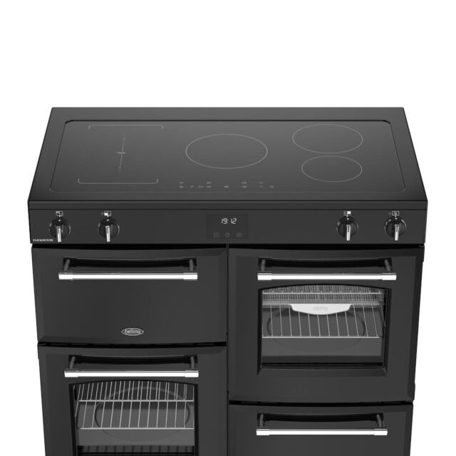 Belling RCA FARMHOUSE 100Ei 100cm Electric Induction Touch Range Cooker - Black