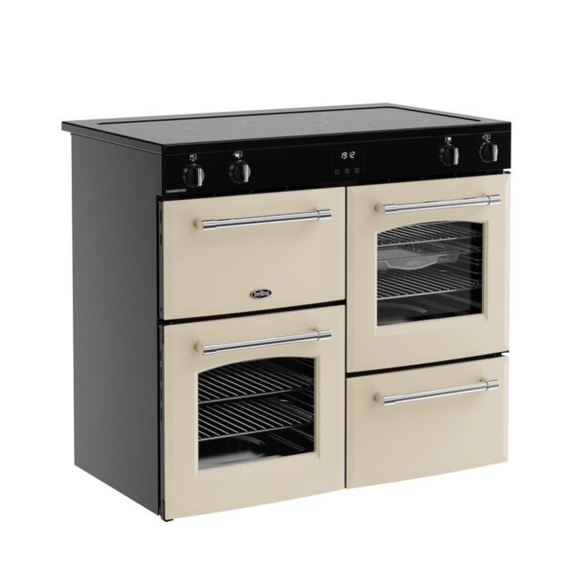 Belling RCA FARMHOUSE 100Ei 100cm Electric Induction Touch Range Cooker - Cream