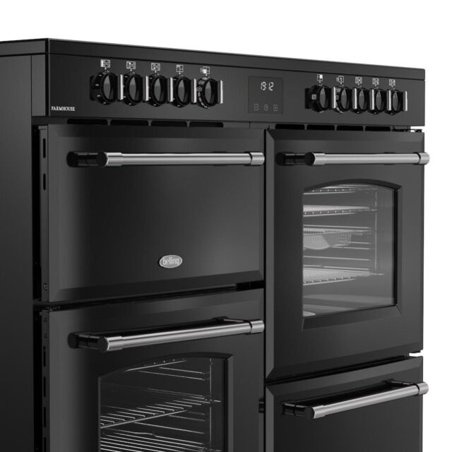 Belling RCA FARMHOUSE 110E 110cm Electric Ceramic Range Cooker - Black