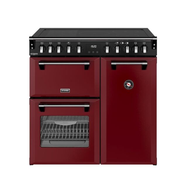 Stoves DX RCA RICH 90Ei RTY 90cm Richmond DX Electric Induction Rotary Range Cooker - Garnet Red