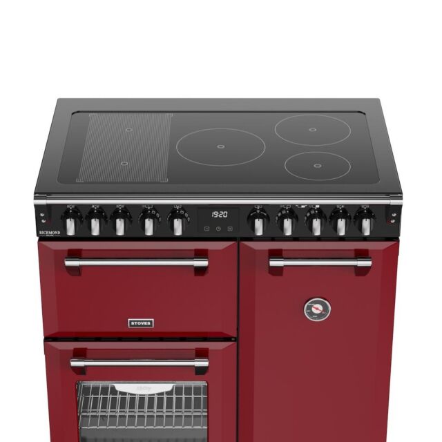 Stoves DX RCA RICH 90Ei RTY 90cm Richmond DX Electric Induction Rotary Range Cooker - Garnet Red