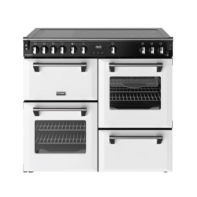 Stoves DX RCA RICH 100Ei RTY 100cm Richmond DX Electric Induction Rotary Range Cooker - Ice White
