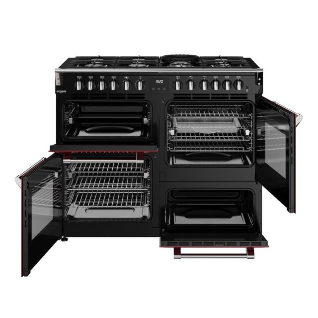 Stoves DX RCA RICH 110DF 110cm Richmond DX Dual Fuel Range Cooker - Garnet Red