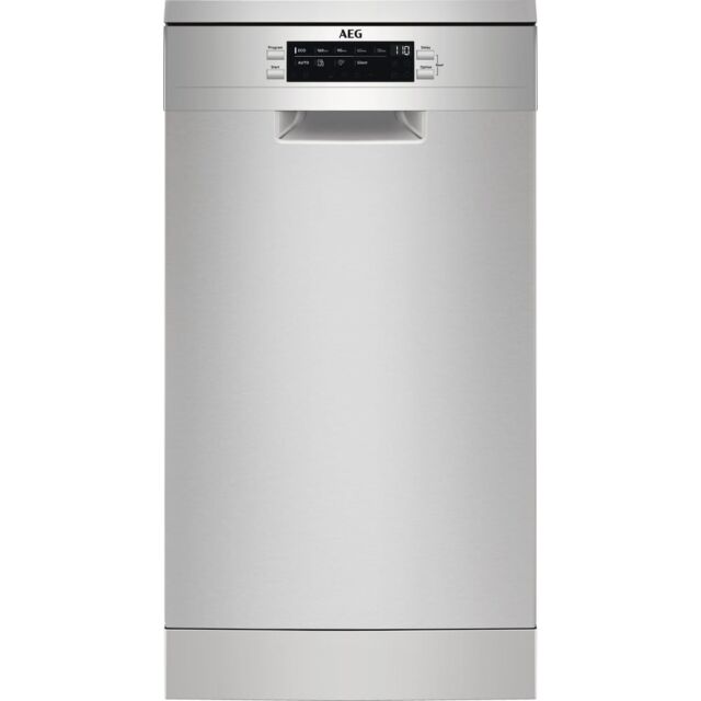 AEG FFB73527ZM 7000 GlassCare Freestanding Slimline Dishwasher with AirDry Technology + 10 Place Place Settings